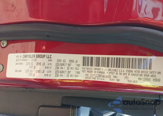 1C4PJLCB0FW616426: 43385064