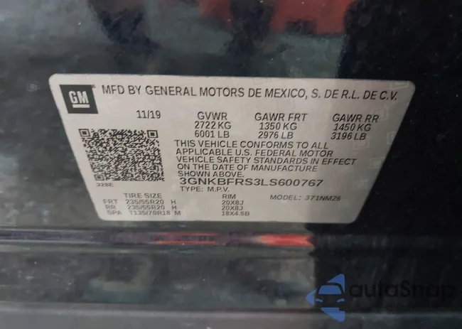 3GNKBFRS3LS600767: 43385107