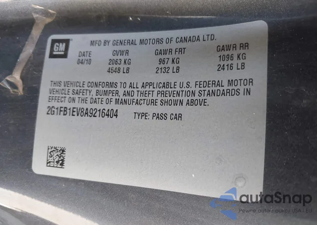 2G1FB1EV8A9216404: 43385148