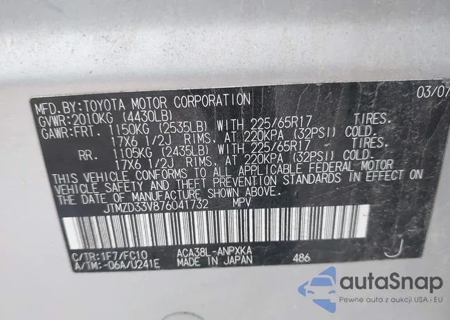 JTMZD33V876041732: 43384253