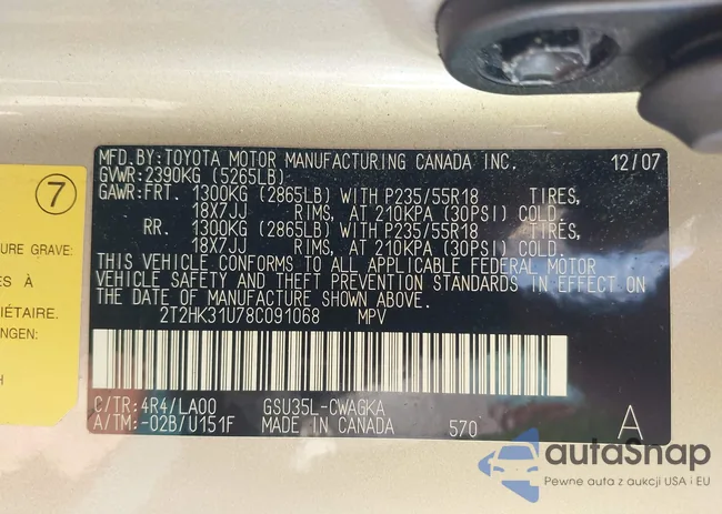 2T2HK31U78C091068: 43384288