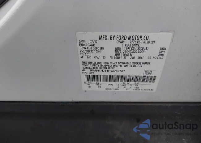 1FM5K7D81HGD49787: 43384376