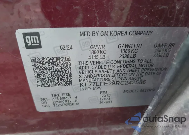 KL77LFE29RC242586: 43384452