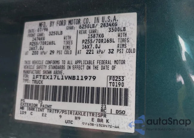 1FTEX17L1VNB11979: 43384566