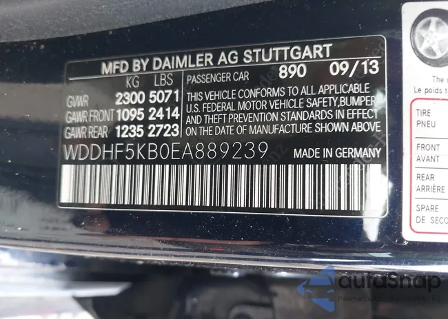 WDDHF5KB0EA889239: 43384572