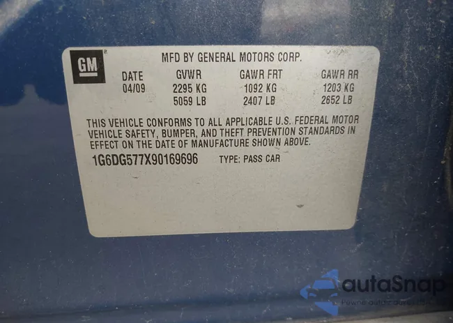 1G6DG577X90169696: 43385711