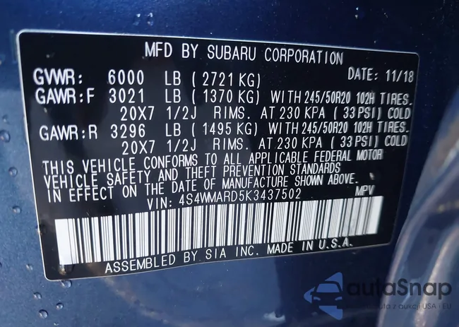 4S4WMARD5K3437502: 43385712