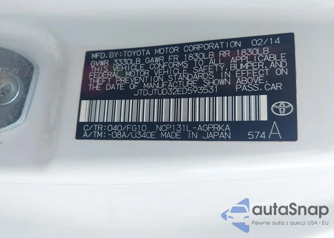 JTDJTUD32ED593531: 43385843