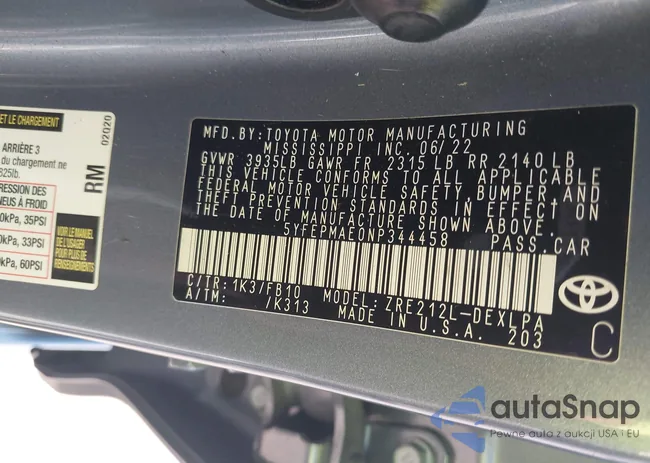 5YFEPMAE0NP344458: 43385879