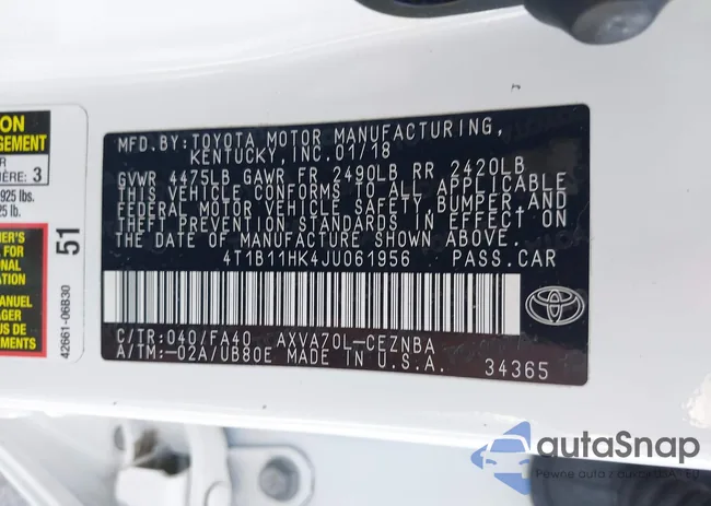 4T1B11HK4JU061956: 43385898