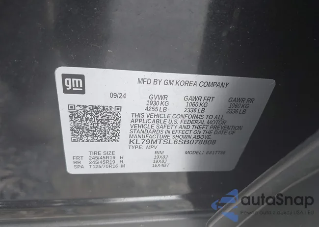 KL79MTSL6SB078808: 43385950