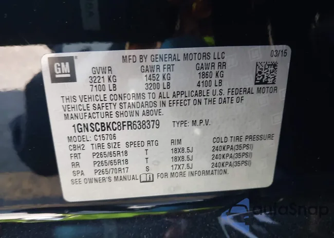 1GNSCBKC8FR638379: 43385995