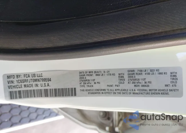 1C6SRFJT0MN799594: 43386009