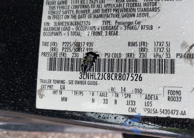 3LNHL2JC8CR807526: 43386069
