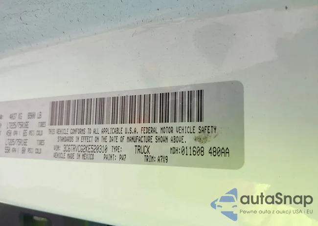 3C6TRVCG2KE520310: 43386076