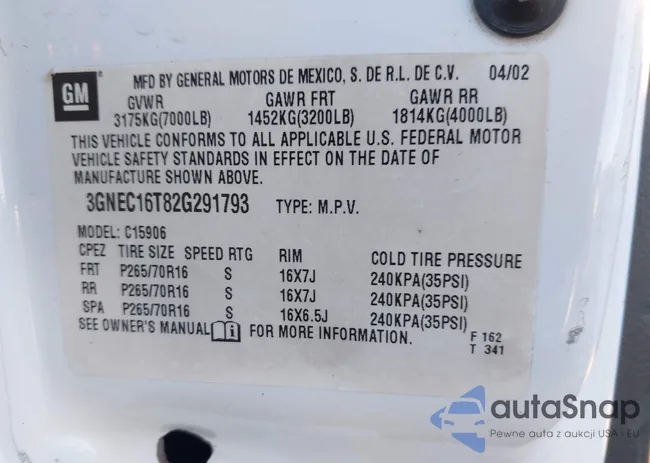 3GNEC16T82G291793: 43386095