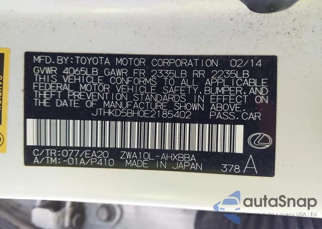 JTHKD5BH0E2185402: 43386162