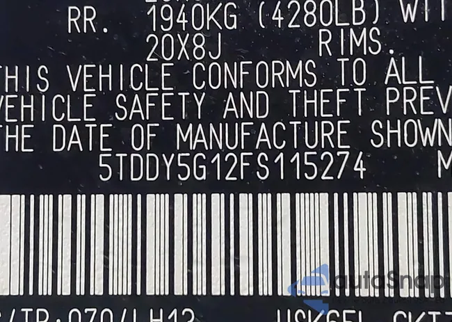 5TDDY5G12FS115274: 43386170