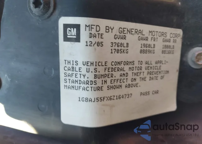 1G8AJ55FX6Z164737: 43386189