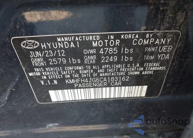 KMHFH4JG6CA183162: 43386226