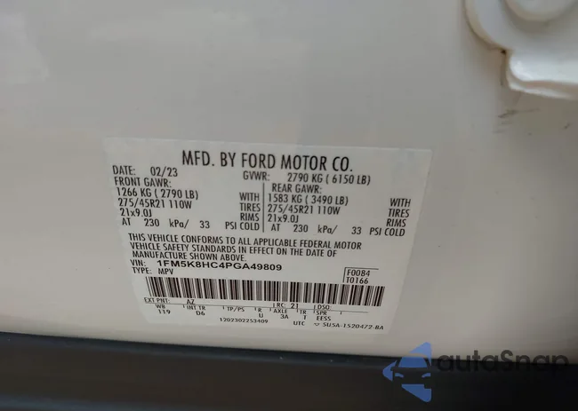 1FM5K8HC4PGA49809: 43385276