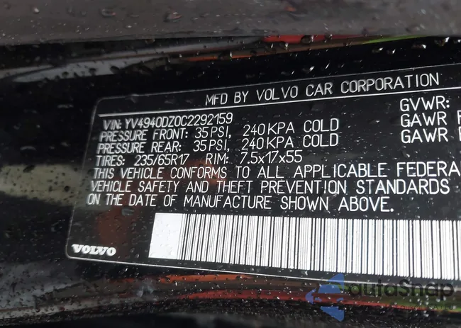 YV4940DZ0C2292159: 43385332