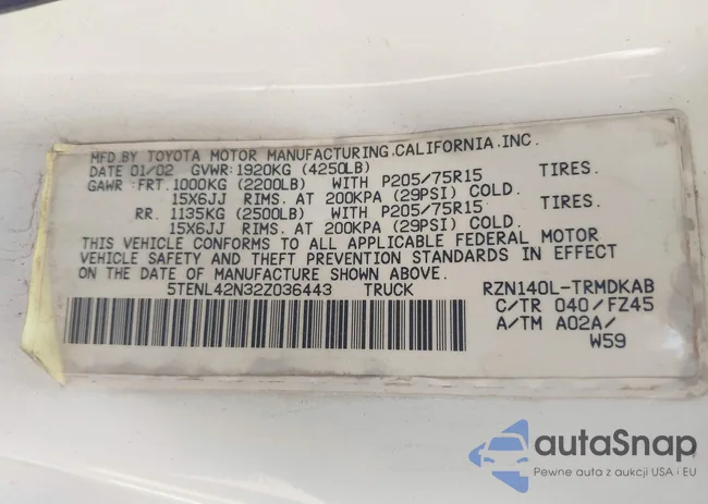 5TENL42N32Z036443: 43385347