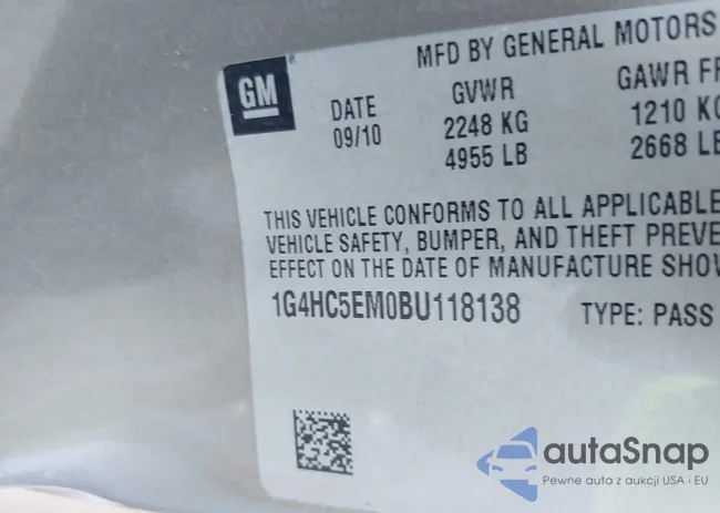 1G4HC5EM0BU118138: 43385393