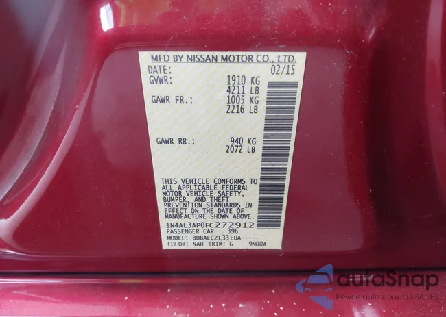 1N4AL3AP0FC272912: 43385407