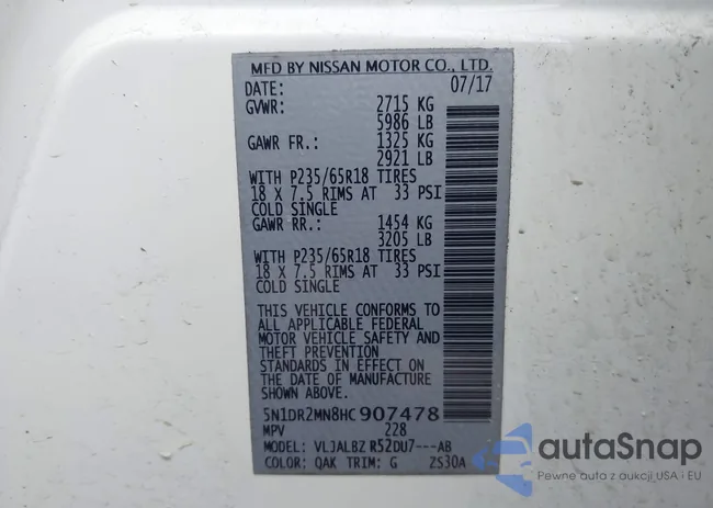 5N1DR2MN8HC907478: 43385411