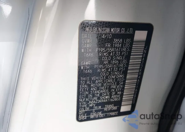 JN8AZ2KR4AT162803: 43385564