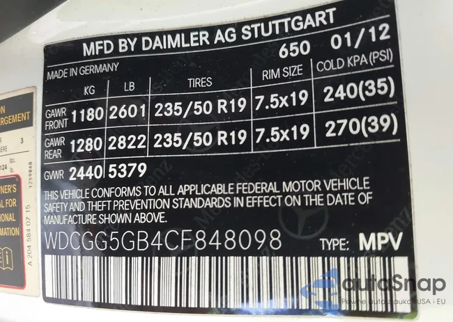 WDCGG5GB4CF848098: 43385644