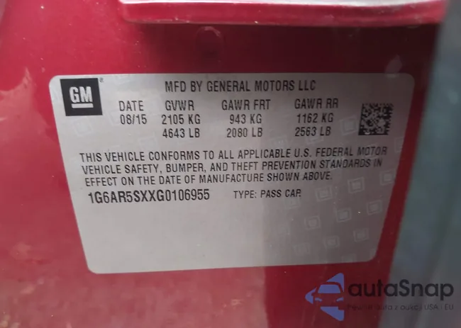 1G6AR5SXXG0106955: 43386656