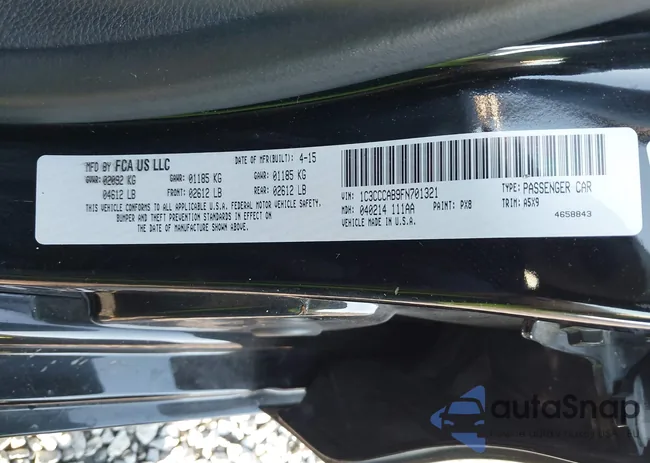 1C3CCCAB9FN701321: 43386738