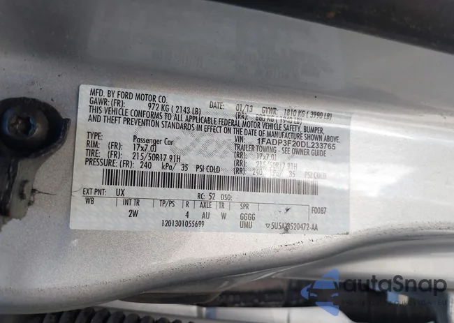 1FADP3F20DL233765: 43386791