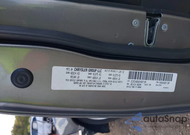 2C3CDXBG0CH287199: 43386810