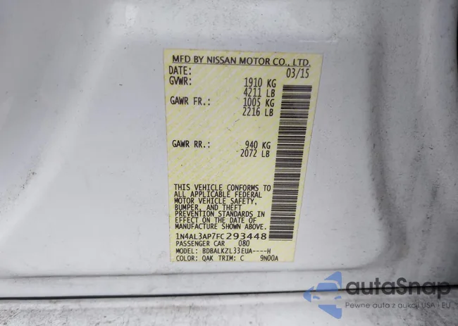 1N4AL3AP7FC293448: 43386867