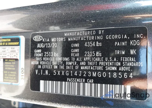 5XXG14J23MG018564: 43386878