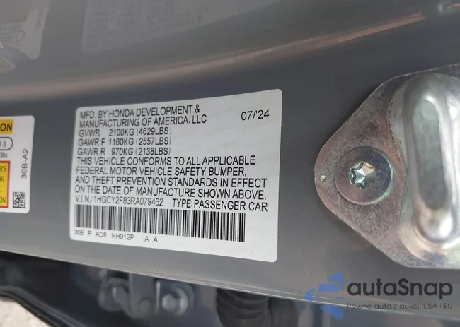 1HGCY2F83RA079462: 43386902