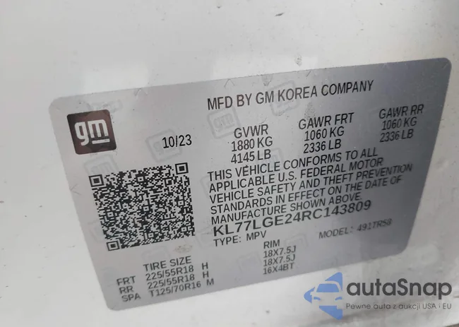 KL77LGE24RC143809: 43386959