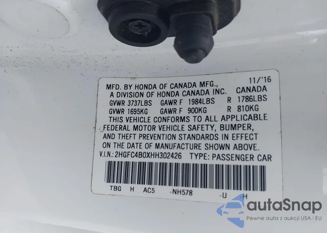 2HGFC4B0XHH302426: 43386973