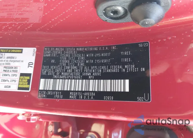 7MUFBABGXPV016062: 43387194