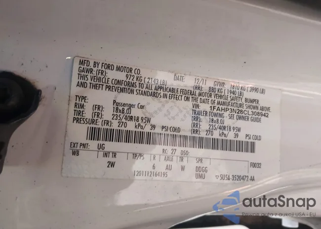 1FAHP3N28CL308942: 43386285