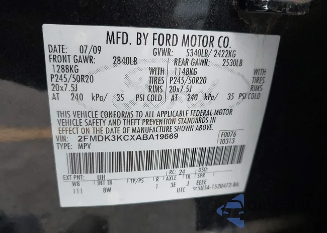 2FMDK3KCXABA19669: 43386292