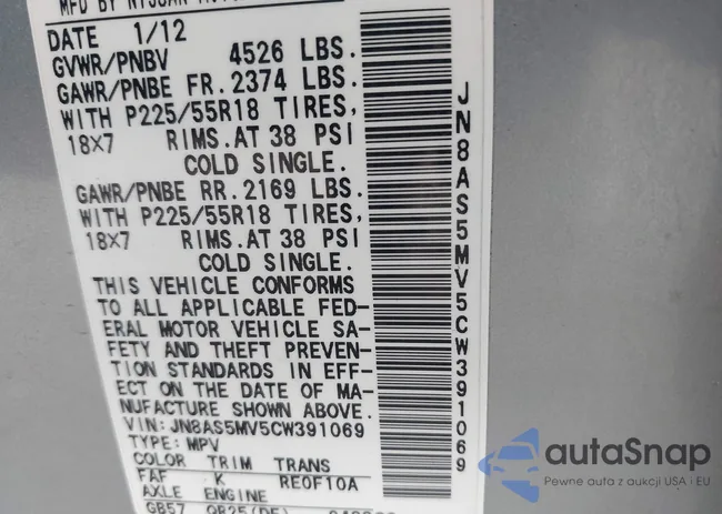 JN8AS5MV5CW391069: 43386355