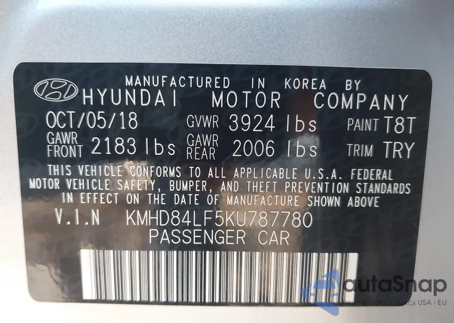 KMHD84LF5KU787780: 43386373