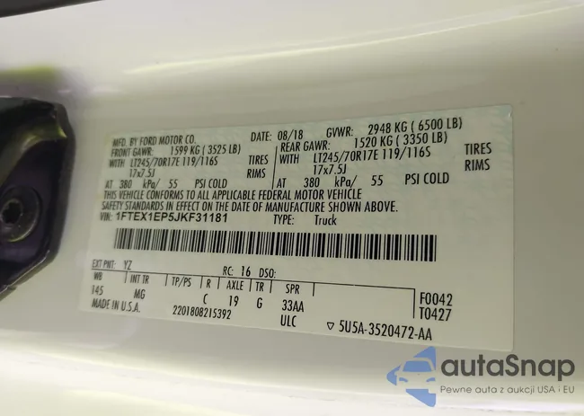 1FTEX1EP5JKF31181: 43386415