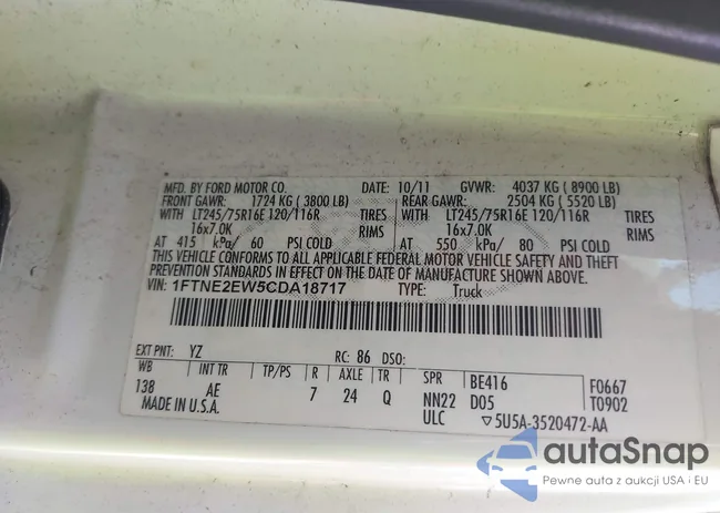 1FTNE2EW5CDA18717: 43386464