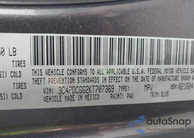 3C4PDCGG2KT707369: 43386487