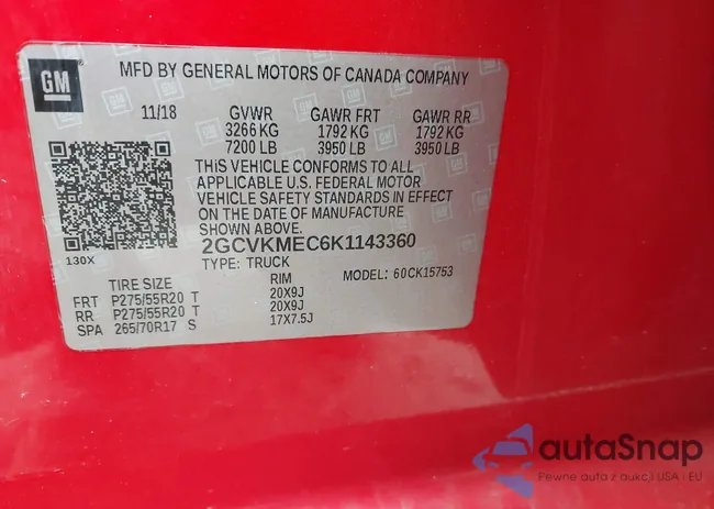 2GCVKMEC6K1143360: 43386493